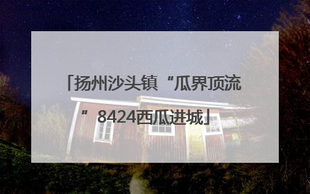 扬州沙头镇“瓜界顶流”8424西瓜进城