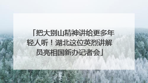 把大别山精神讲给更多年轻人听！湖北这位英烈讲解员亮相国新办记者会