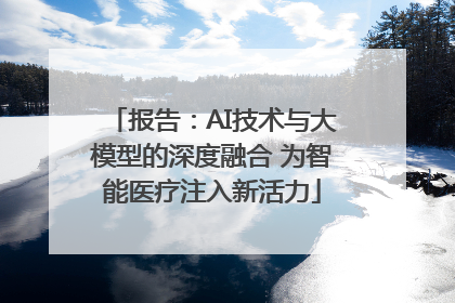 报告：AI技术与大模型的深度融合 为智能医疗注入新活力