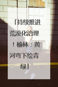 持续推进荒漠化治理！榆林：黄河弯下绘青绿