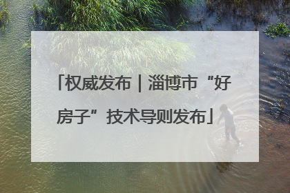 权威发布｜淄博市“好房子”技术导则发布