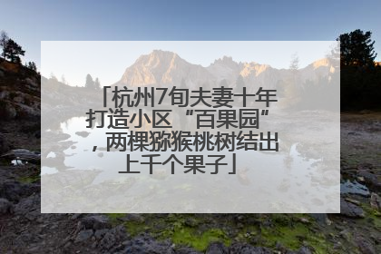 杭州7旬夫妻十年打造小区“百果园”，两棵猕猴桃树结出上千个果子