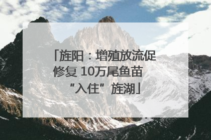 旌阳：增殖放流促修复 10万尾鱼苗“入住”旌湖