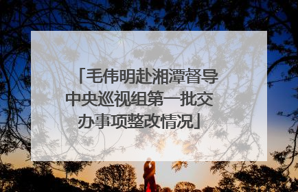 毛伟明赴湘潭督导中央巡视组第一批交办事项整改情况