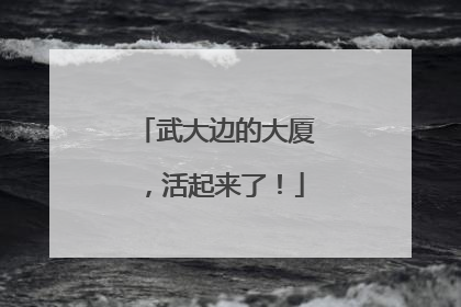 武大边的大厦，活起来了！