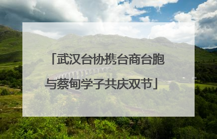 武汉台协携台商台胞与蔡甸学子共庆双节