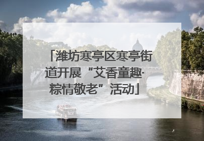 潍坊寒亭区寒亭街道开展“艾香童趣·粽情敬老”活动