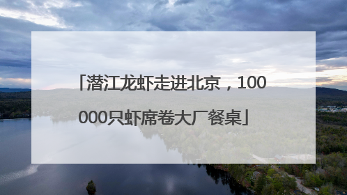 潜江龙虾走进北京，100000只虾席卷大厂餐桌