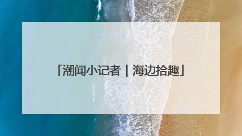 潮闻小记者｜海边拾趣