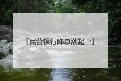民营银行降息潮起→