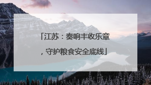 江苏：奏响丰收乐章，守护粮食安全底线