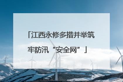 江西永修多措并举筑牢防汛“安全网”