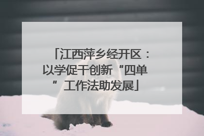 江西萍乡经开区：以学促干创新“四单”工作法助发展