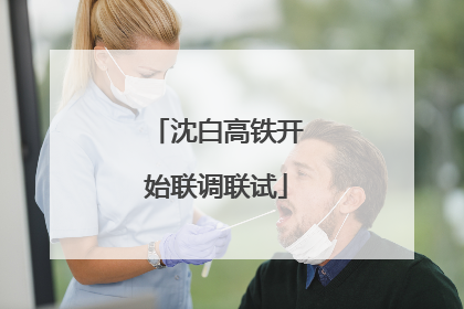 沈白高铁开始联调联试