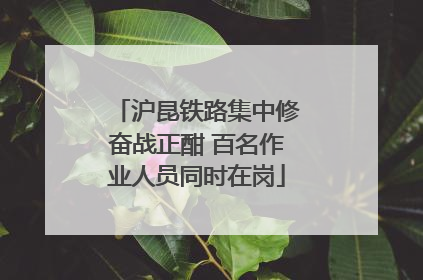 沪昆铁路集中修奋战正酣 百名作业人员同时在岗