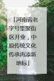 河南省老字号集聚街区开业，中原传统文化传承再添新地标