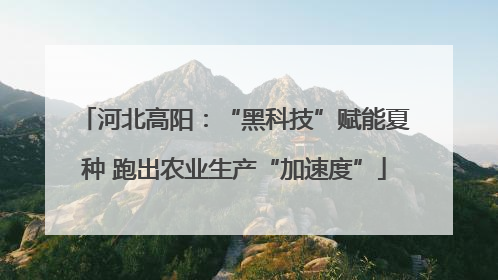 河北高阳：“黑科技”赋能夏种 跑出农业生产“加速度”