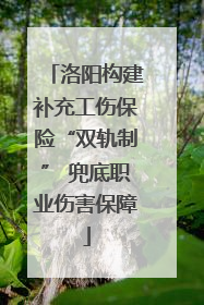 洛阳构建补充工伤保险“双轨制” 兜底职业伤害保障