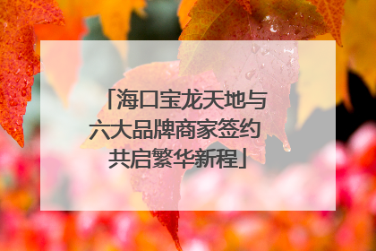 海口宝龙天地与六大品牌商家签约 共启繁华新程