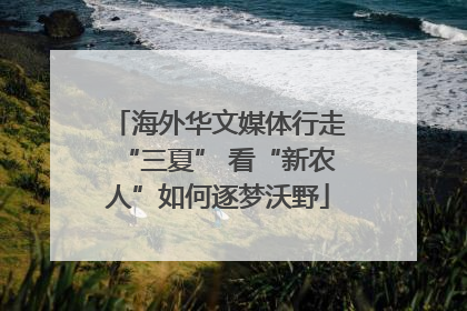 海外华文媒体行走“三夏” 看“新农人”如何逐梦沃野