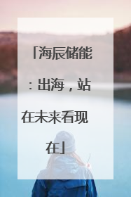 海辰储能：出海，站在未来看现在