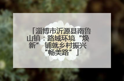 淄博市沂源县南鲁山镇：路域环境“焕新” 铺就乡村振兴“畅美路”