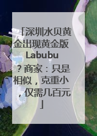 深圳水贝黄金出现黄金版Labubu？商家：只是相似，克重小，仅需几百元