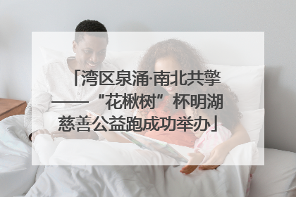 湾区泉涌·南北共擎——“花楸树”杯明湖慈善公益跑成功举办