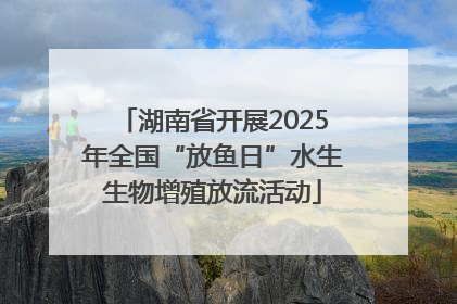 湖南省开展2025年全国“放鱼日”水生生物增殖放流活动
