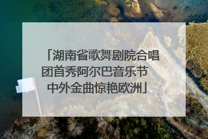 湖南省歌舞剧院合唱团首秀阿尔巴音乐节 中外金曲惊艳欧洲