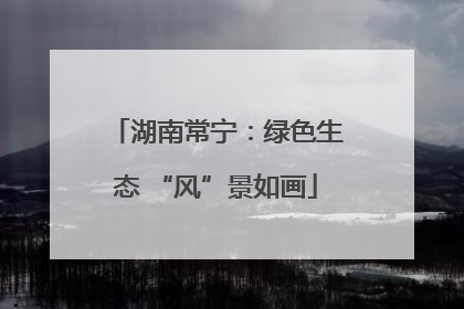 湖南常宁：绿色生态 “风”景如画
