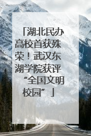 湖北民办高校首获殊荣！武汉东湖学院获评“全国文明校园”