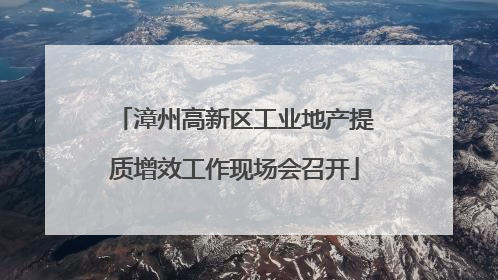 漳州高新区工业地产提质增效工作现场会召开