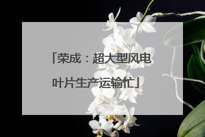 荣成：超大型风电叶片生产运输忙