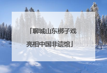 聊城山东梆子戏亮相中国非遗馆