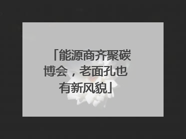 能源商齐聚碳博会，老面孔也有新风貌