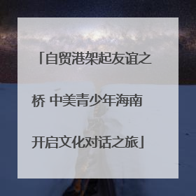 自贸港架起友谊之桥 中美青少年海南开启文化对话之旅