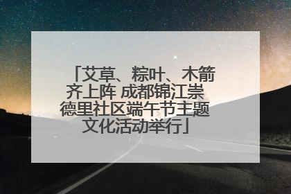 艾草、粽叶、木箭齐上阵 成都锦江崇德里社区端午节主题文化活动举行
