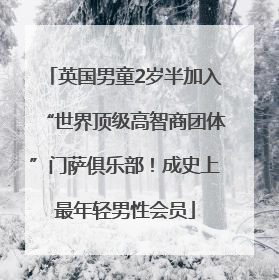 英国男童2岁半加入“世界顶级高智商团体”门萨俱乐部！成史上最年轻男性会员