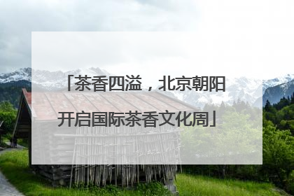 茶香四溢，北京朝阳开启国际茶香文化周