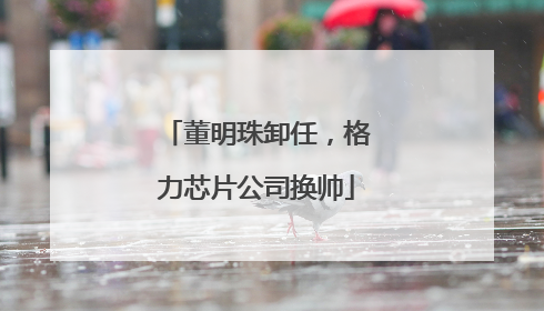 董明珠卸任，格力芯片公司换帅