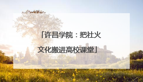 许昌学院：把社火文化搬进高校课堂