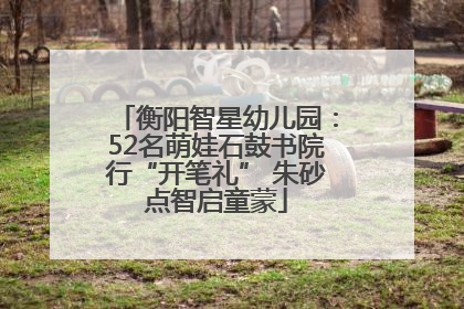衡阳智星幼儿园：52名萌娃石鼓书院行“开笔礼” 朱砂点智启童蒙