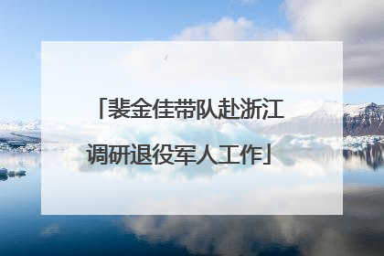 裴金佳带队赴浙江调研退役军人工作