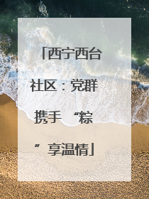 西宁西台社区：党群携手 “粽”享温情