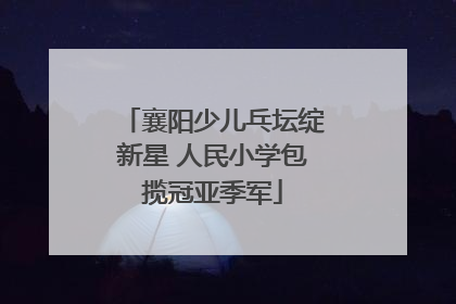 襄阳少儿乓坛绽新星 人民小学包揽冠亚季军