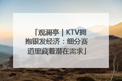 观澜亭｜KTV拥抱银发经济：细分赛道里藏着潜在需求