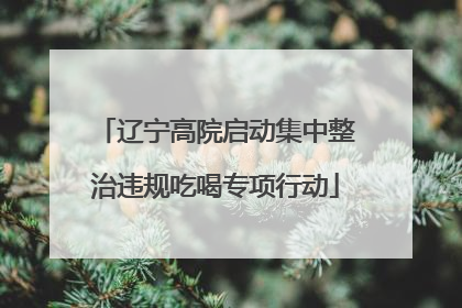 辽宁高院启动集中整治违规吃喝专项行动