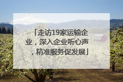 走访19家运输企业，深入企业听心声，精准服务促发展