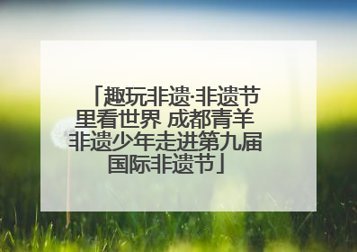 趣玩非遗·非遗节里看世界 成都青羊非遗少年走进第九届国际非遗节